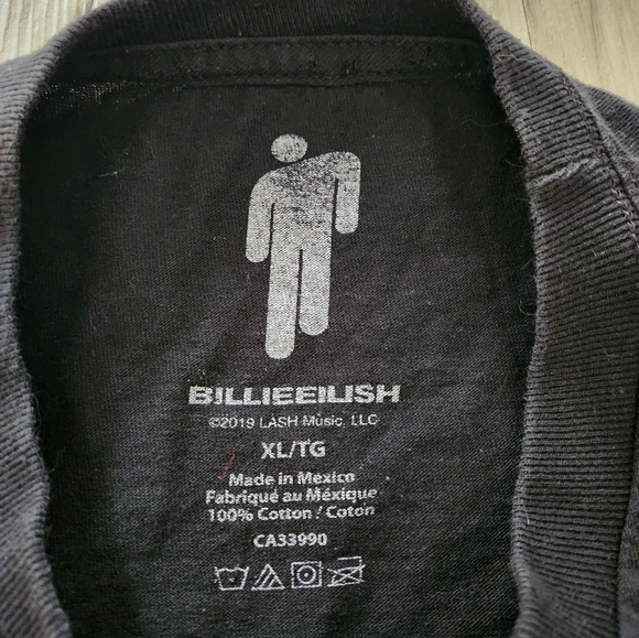 Billie Eilish Tee Shirt 2019 Mens Size XL Black - Picture 2 of 3